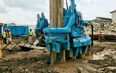 Hat Type Sheet Pile Driving Test