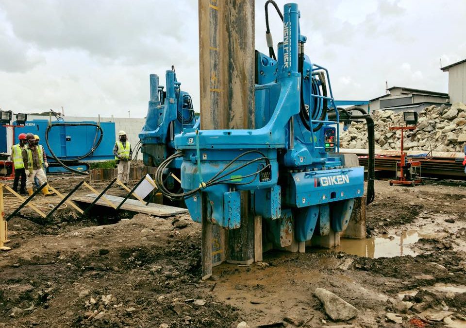 Hat Type Sheet Pile Driving Test